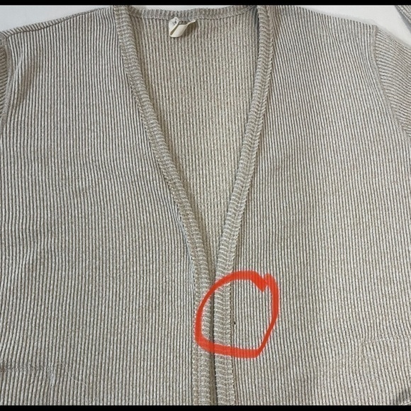 Aeropostale Maxi Length Cardigan Sweater,Low Calf, Beige, Size Medium - Picture 9 of 10